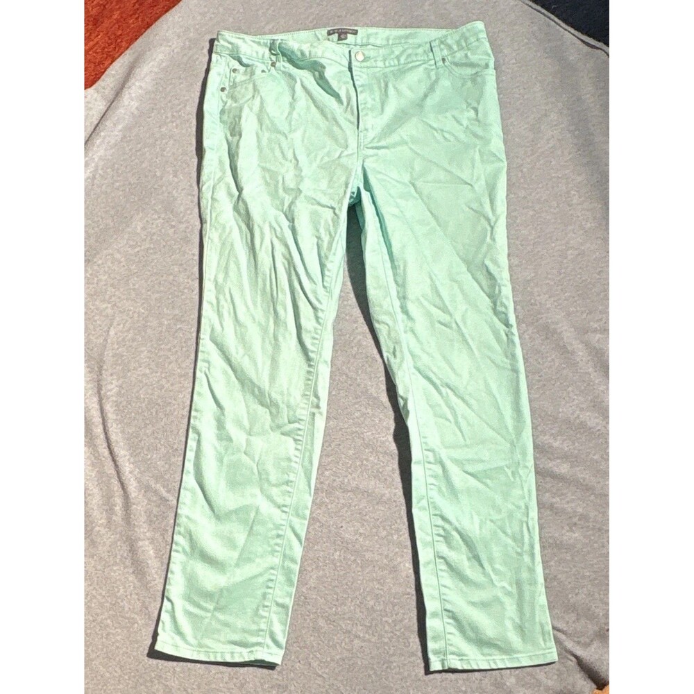 Jessica London Women’s mint Green Straight jeans, 18W Tall